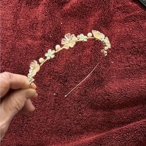 Floral Pearl Headband OS